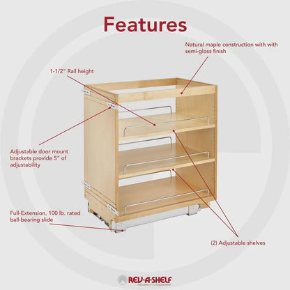 Pullout Kitchen Cabinet Storage Organizer
