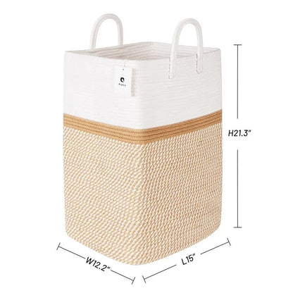 Laundry Basket With Handles Woven Cotton