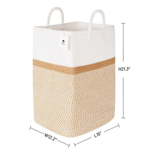 Laundry Basket With Handles Woven Cotton
