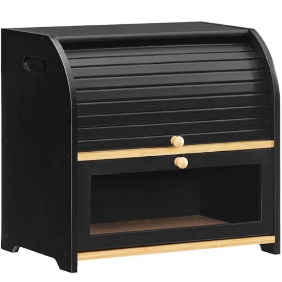 Bamboo Bread Box for Kitchen Countertop