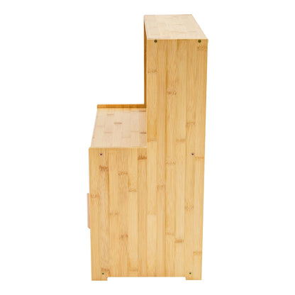 Bamboo MDF Sliding Door Kitchen Pantry Organizer