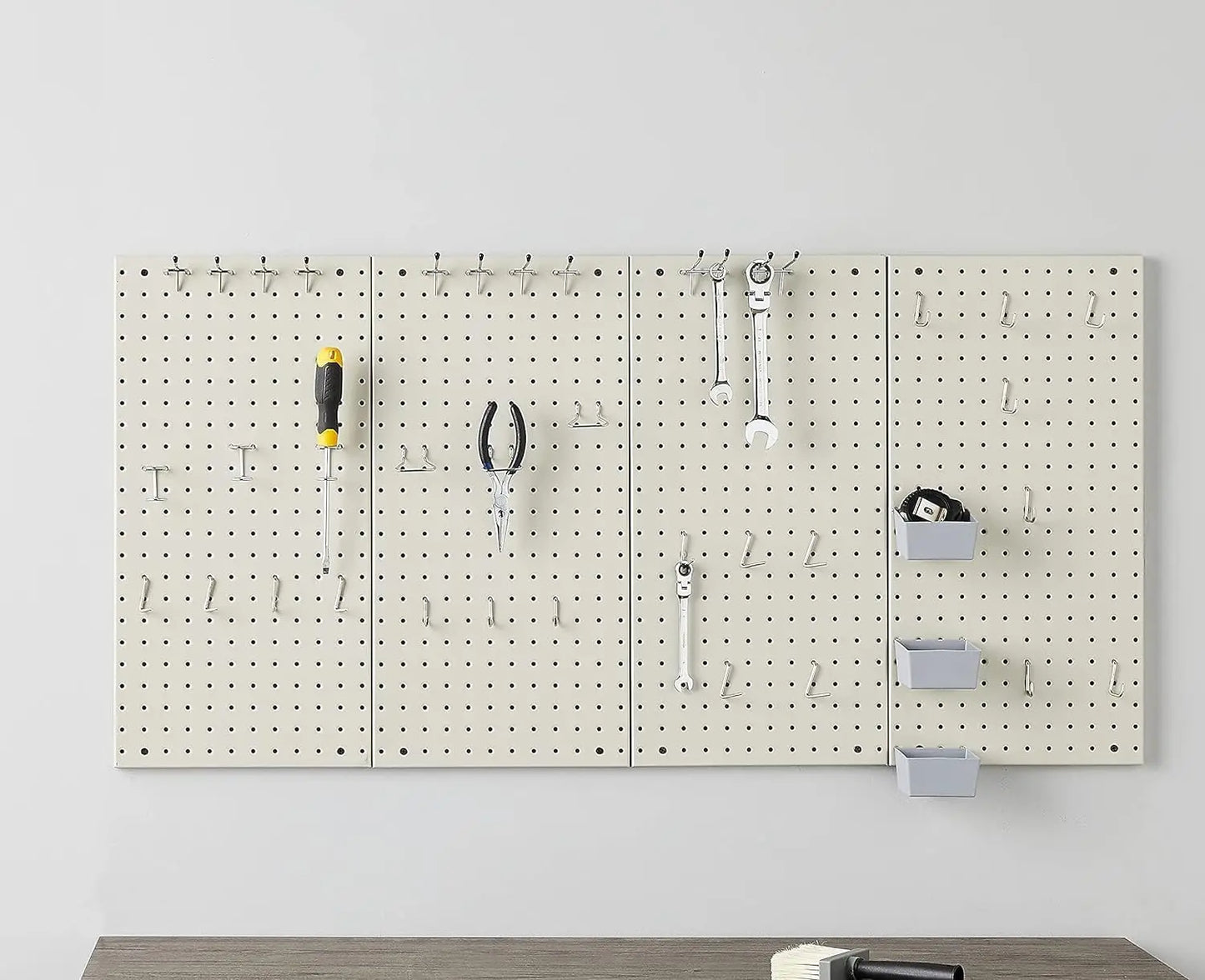 48-Piece Gray Metal Pegboard Kit