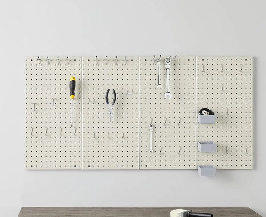 48-Piece Gray Metal Pegboard Kit