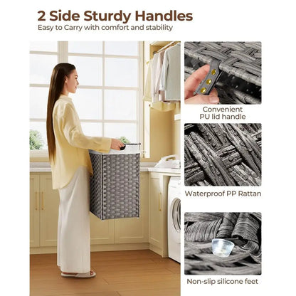 Laundry Hamper with 2 Removable Liner Bags