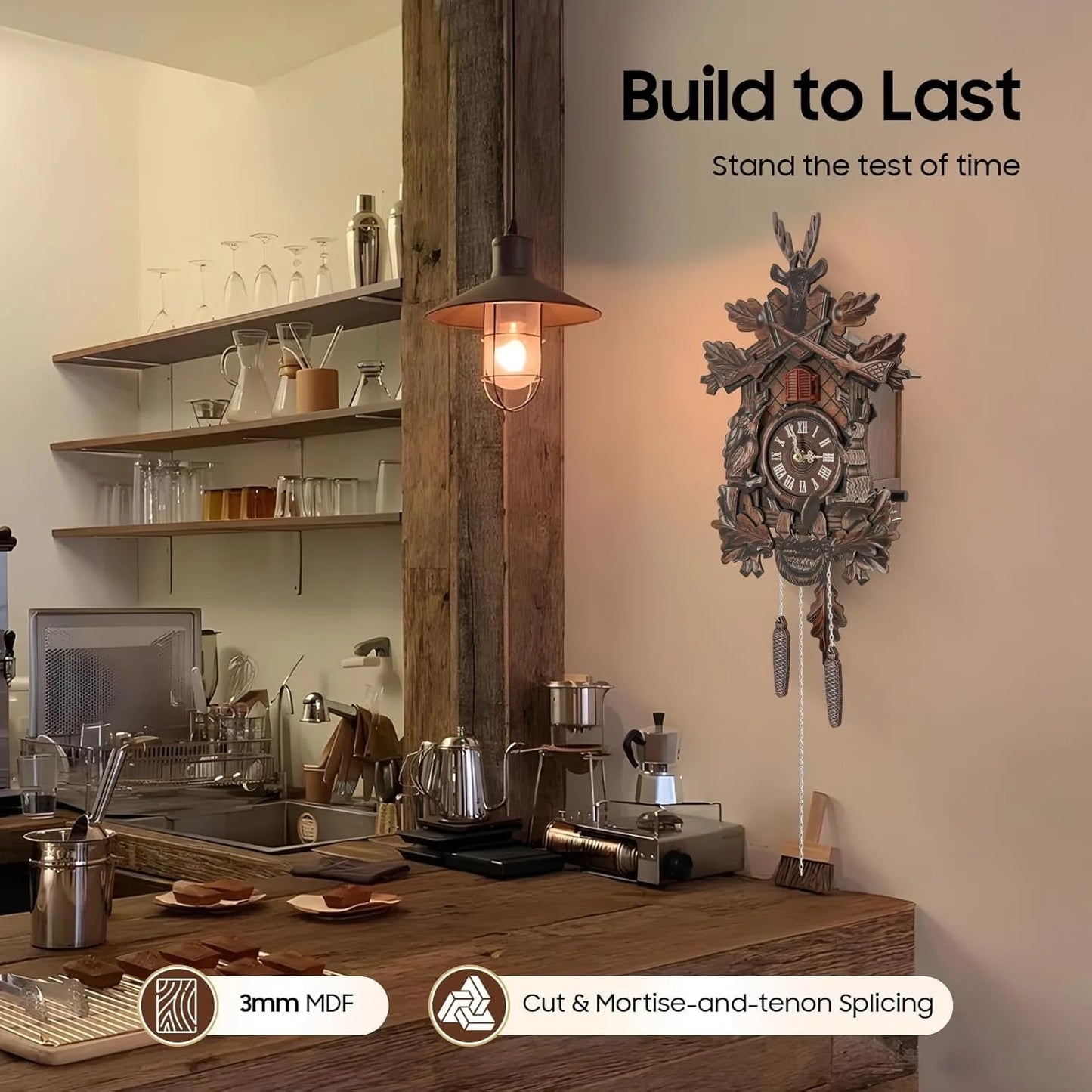 Battery Operated Wall Clock with Pendulum