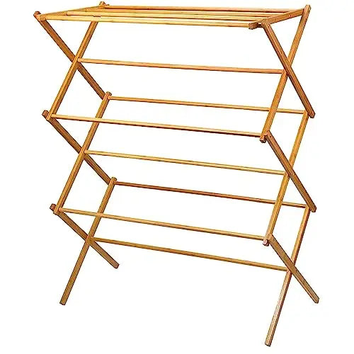 Bamboo Folding Laundry Drying Rack