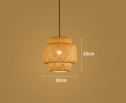Bamboo Lantern 30cm Pendant Lamp