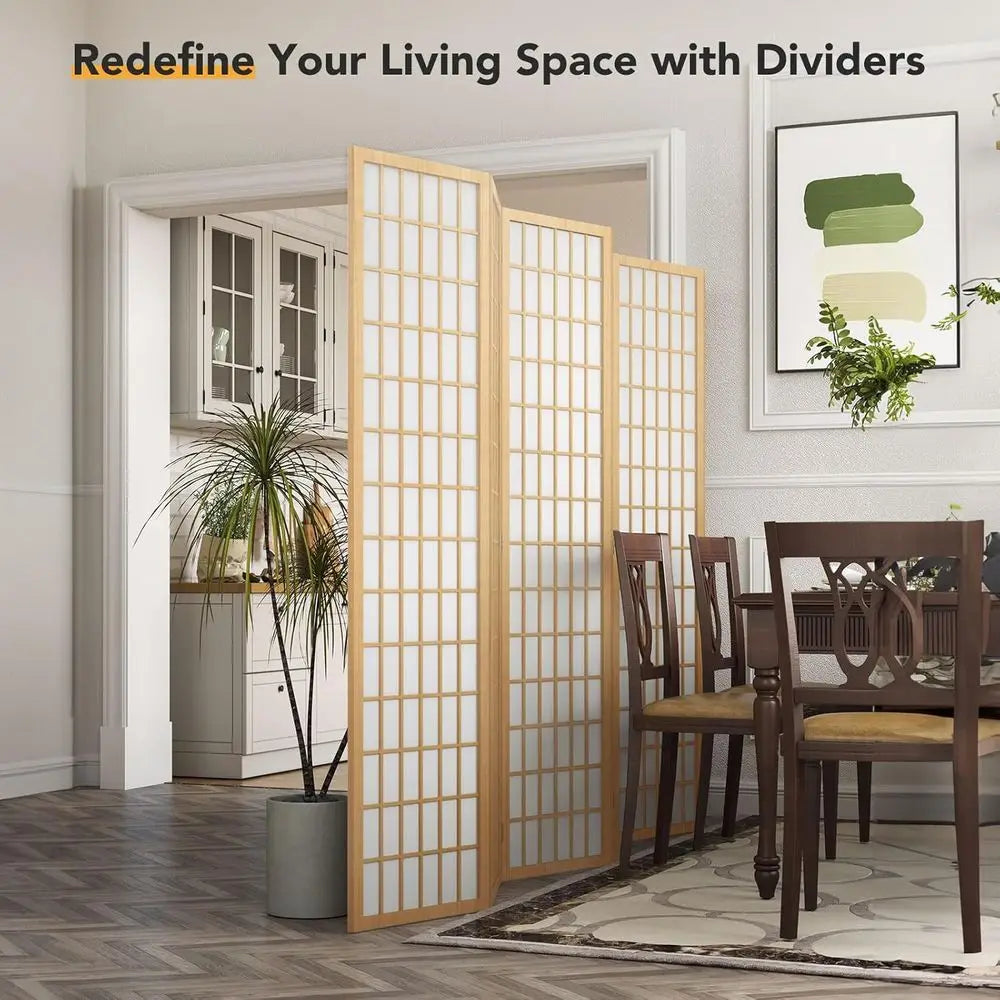 Room Divider Wall 4 Panel 6ft Folding Privacy Screen