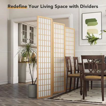 Room Divider Wall 4 Panel 6ft Folding Privacy Screen