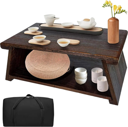 Low Meditation Table for Sitting on The Floor
