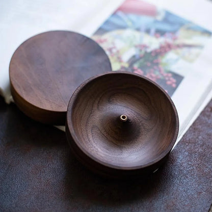 Black Walnut Solid Wood Incense Stick Tray Holder