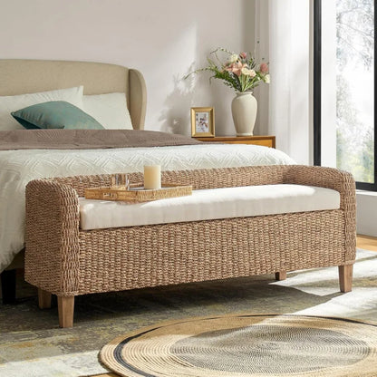 Rattan Storage with Backrest/End of Bed