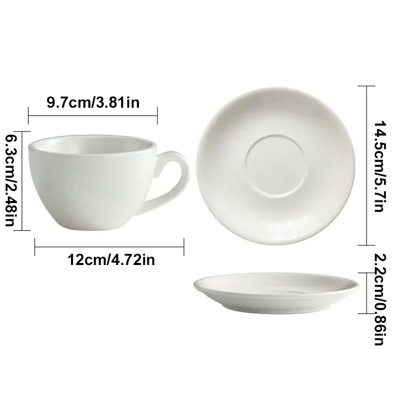 Fashion Ceramic Coffee Cup with Saucer Set