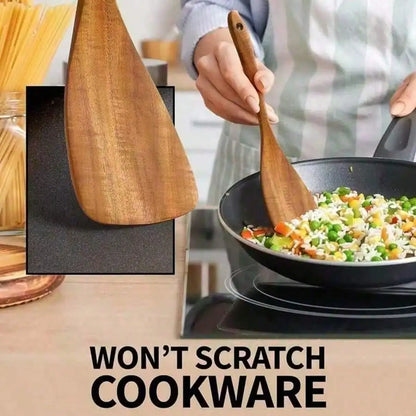 5pcs Wooden Spoons Lightweight And Heat Resistant