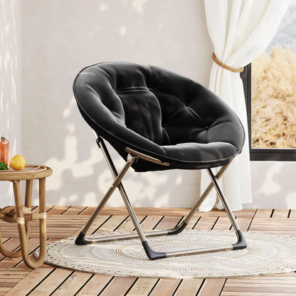 Comfy Oversized Soft Plush Fabric Saucer Chair