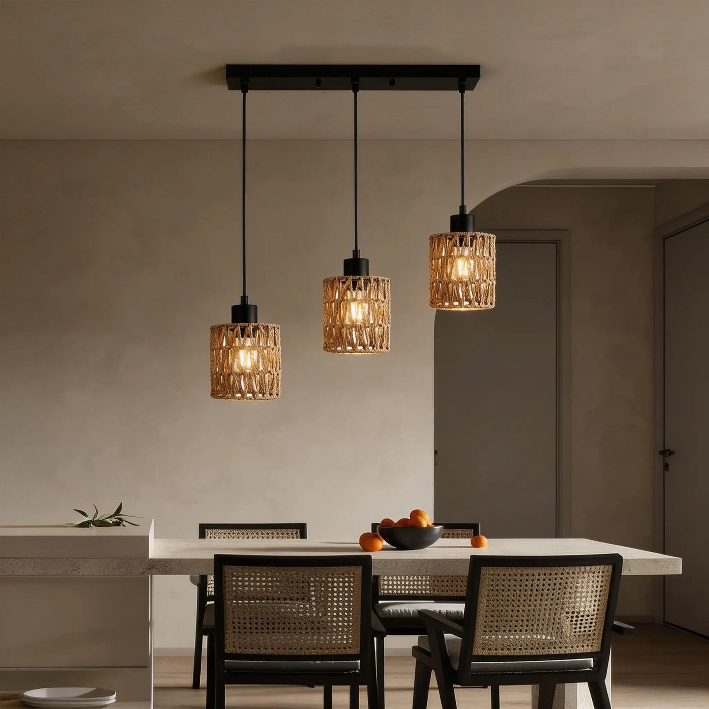 Boho Hanging Light Fixture for Kitchen Island