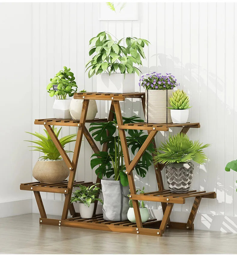 Premium Wood Plant Stand Flower Pot Holder