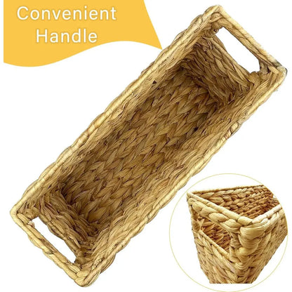 Hand-Woven Magazine Holder Narrow Bin