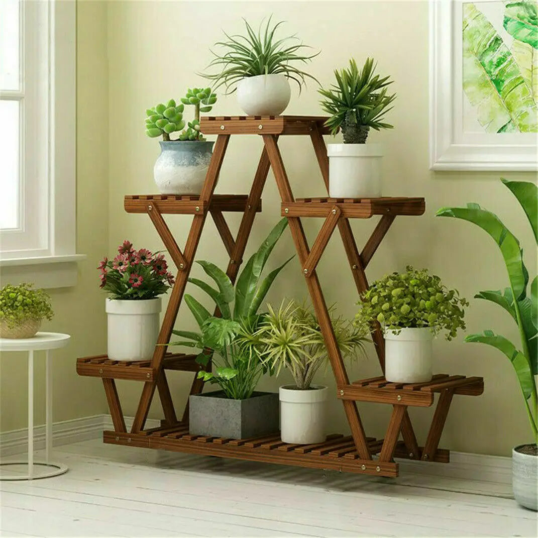 Premium Wood Plant Stand Flower Pot Holder