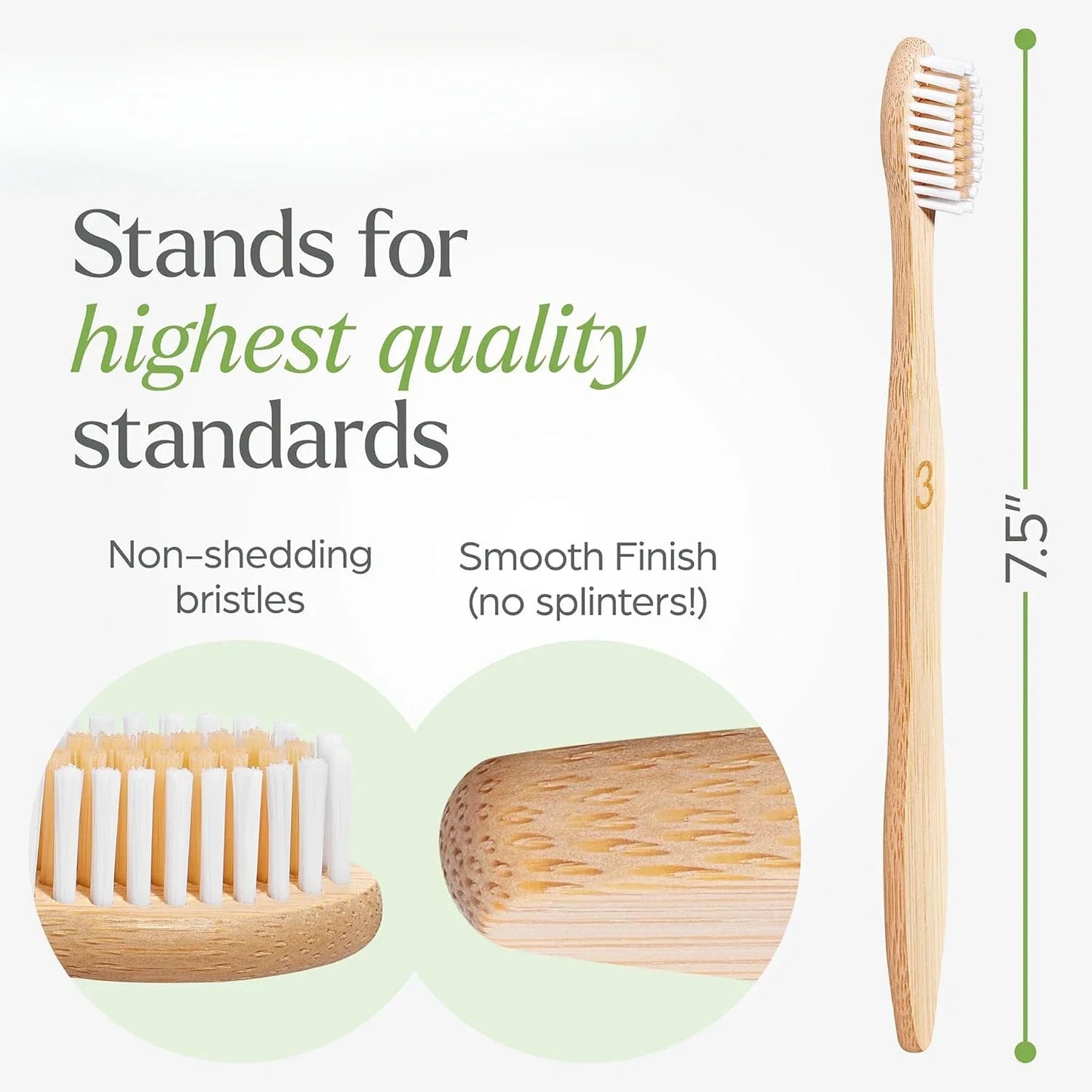 Biodegradable Bamboo Natural Wooden Toothbrush