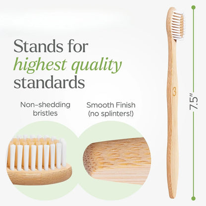 Biodegradable Bamboo Natural Wooden Toothbrush