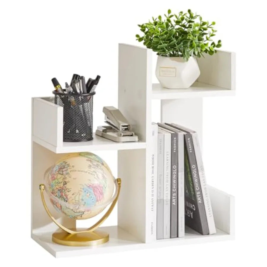 Small Desk Organizer 2 Tier Tree Cactus Bookshelf
