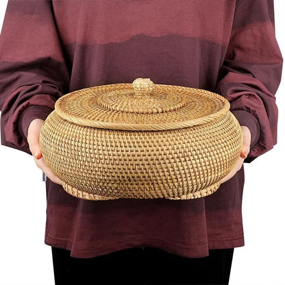 Woven Bread Basket Natural Rattan Basket