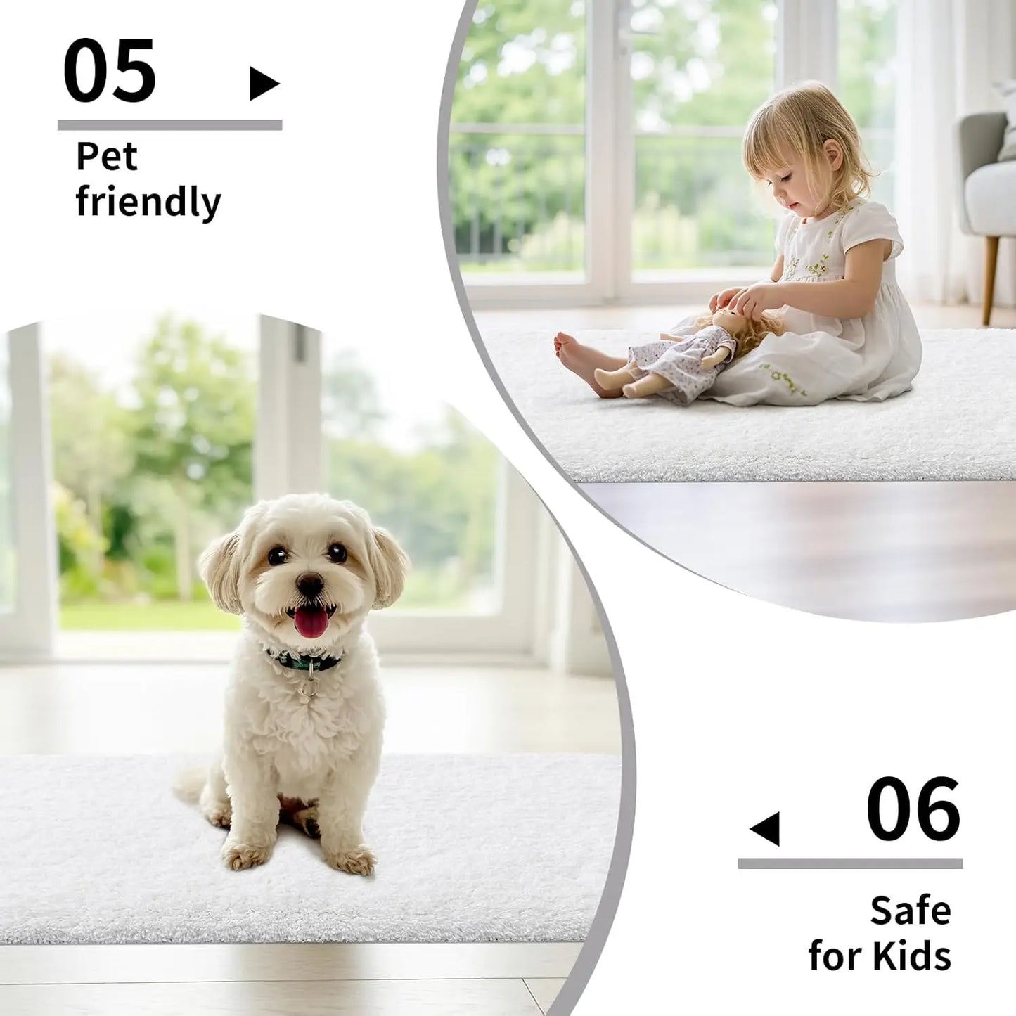 White Bathroom Rugs 24x36 Non Slip