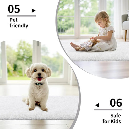 White Bathroom Rugs 24x36 Non Slip
