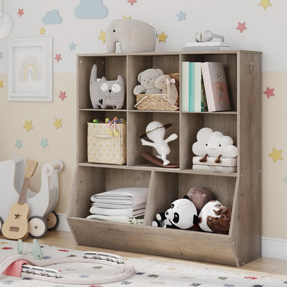 8 Compartment Open Shelf Storage Cabinet