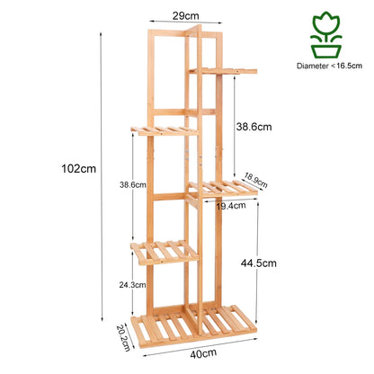 Vertically Bamboo Flower Shelf Rack Plant Stand