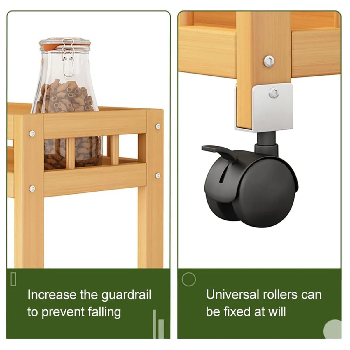 Slim  Narrow 4-Tier Rolling Storage Cart