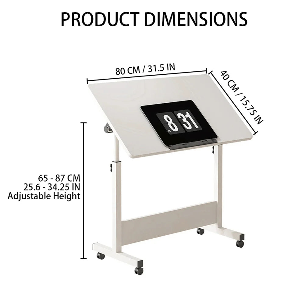 Adjustable Height Mobile Stand Up Desk With Wheels