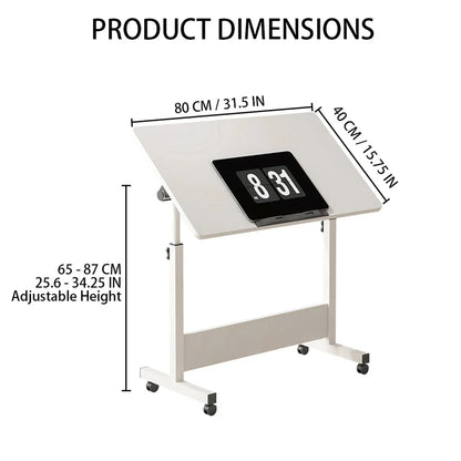Adjustable Height Mobile Stand Up Desk With Wheels