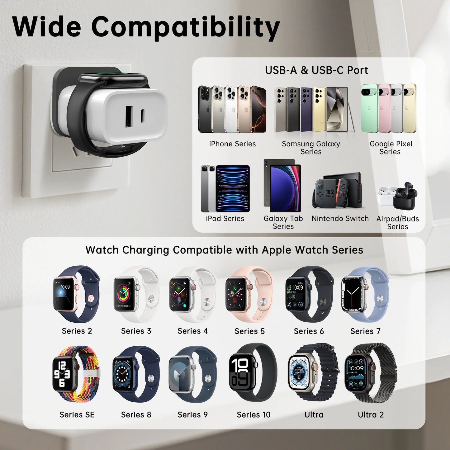 Portable Travel 3 in 1 Charger