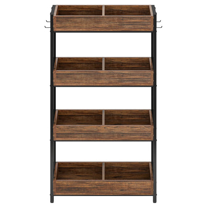 Fruit and Vegetable Wood Utility Storage Shelves