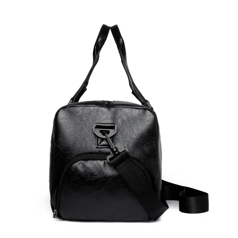 Leather Waterproof Handbag Training Fitness Bag for Travel