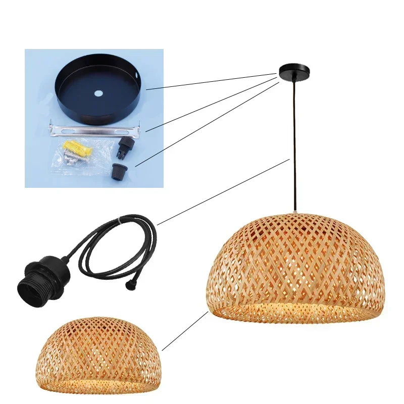 Bamboo Pendant Lamps Ceiling Lights