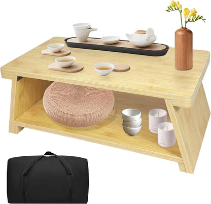 Low Meditation Table for Sitting on The Floor