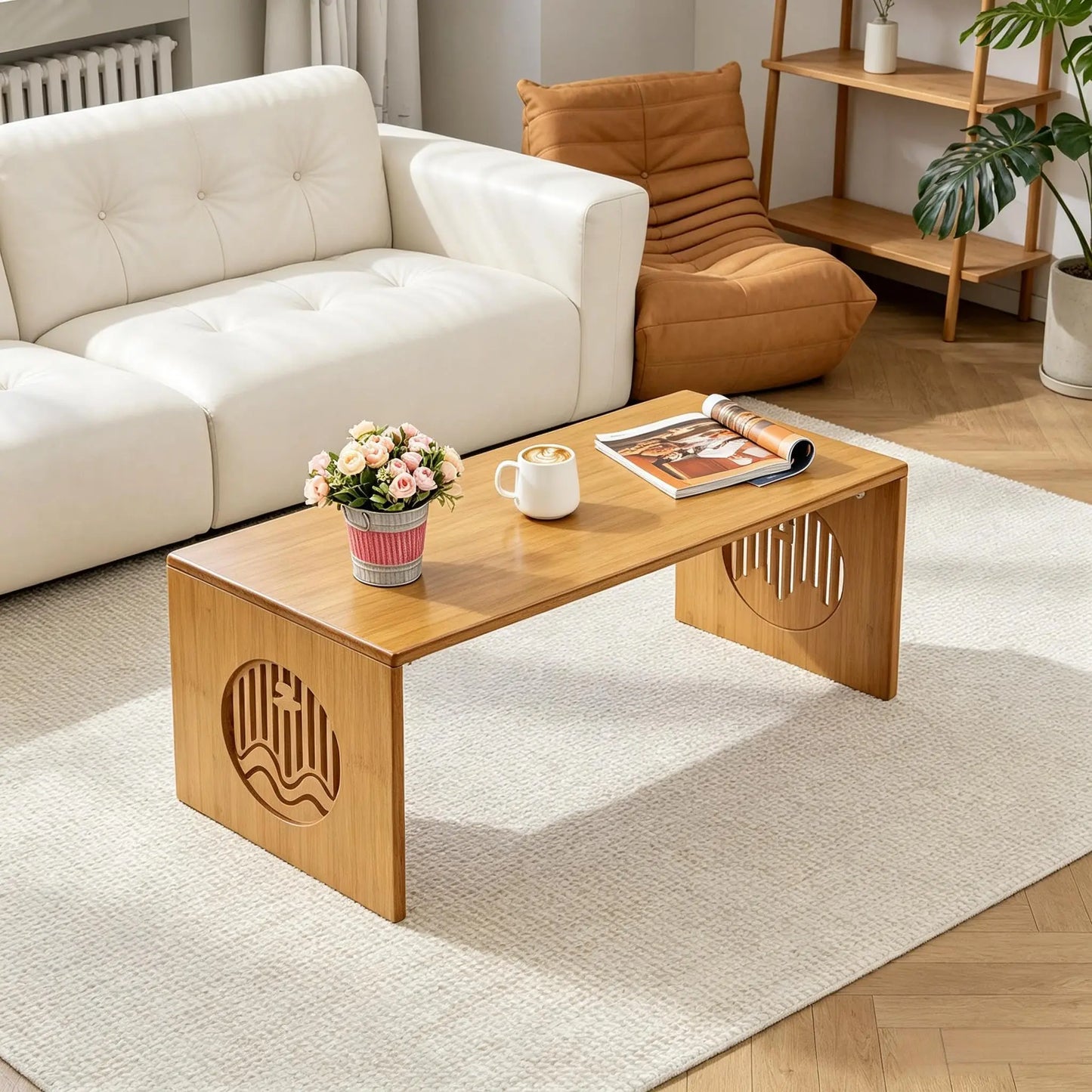 Bamboo Folding Low Coffee Table