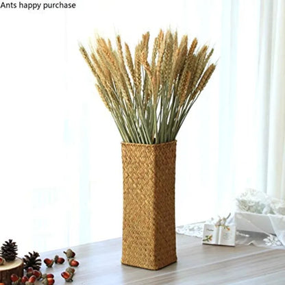 Natural Seaweed Weave Basket Pastoral Rattan Vase