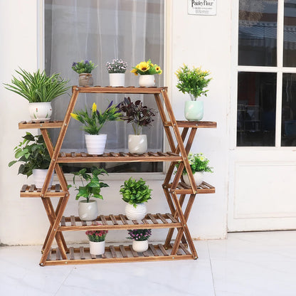 Extra Large Wood Flower Rack Indoor and Outdoor