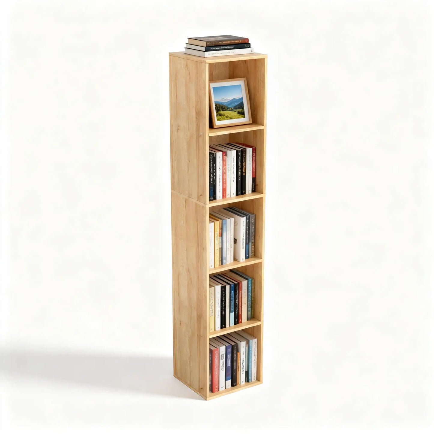 6-Tier Tall Cube Bookshelf Modern Storage Organizer