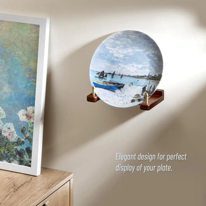 Wall Mount Wooden Decorative Plate Holder