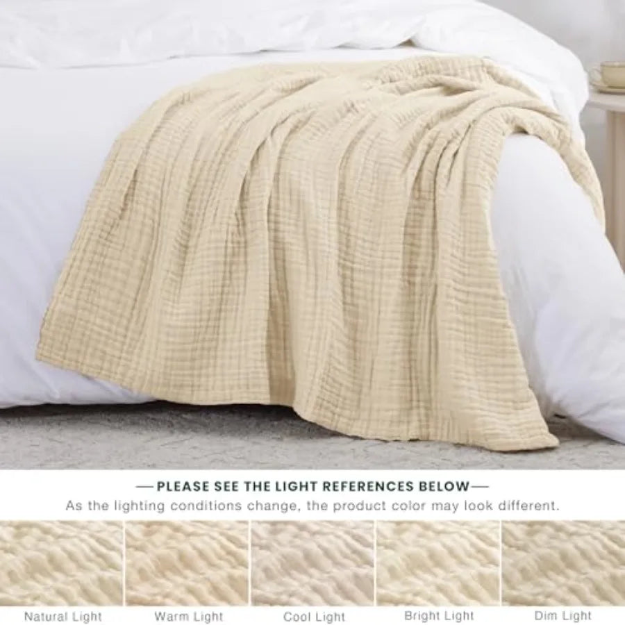 Lightweight Breathable 100% Cotton Muslin Blanket