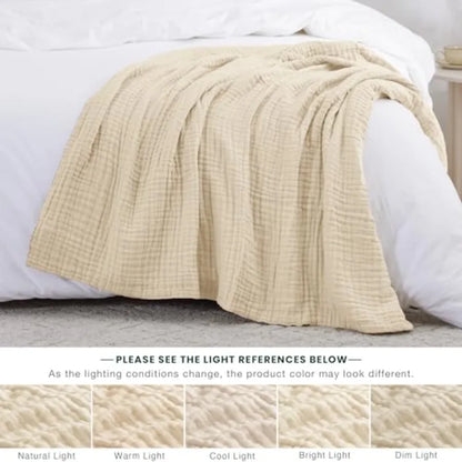 Lightweight Breathable 100% Cotton Muslin Blanket