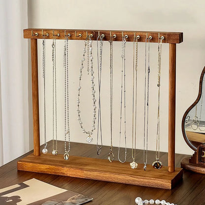 Jewelry Organizer Display Stand Solid Wood