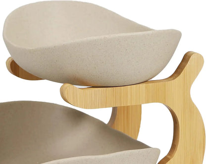 3 Tier Ceramic Solid Color Fruit Plate Rack