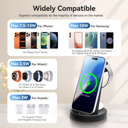 3 In 1 Magnetic Wireless Charger Stand