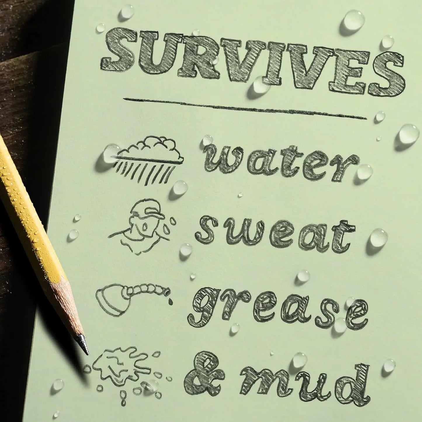Waterproof Pocket Notebook All-Weather Paper